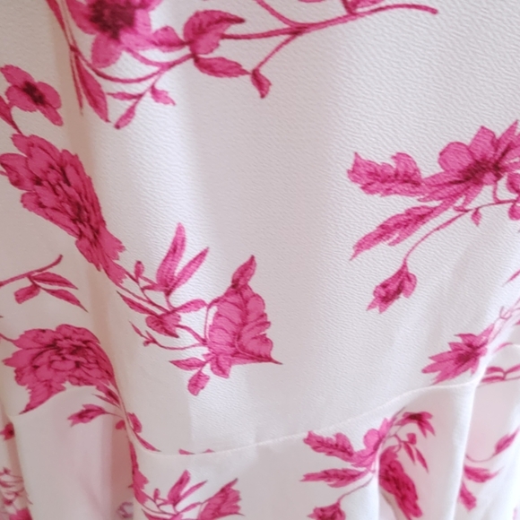 CeCe Pink Floral High Low Dress - Picture 5 of 5